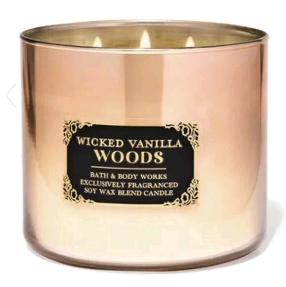Bath & Body Works Wicked Vanilla Woods Limited Edition 3-wick Candle NWT - Picture 2 of 8